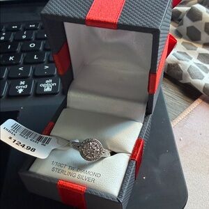 Sterling Silver Diamond Ring